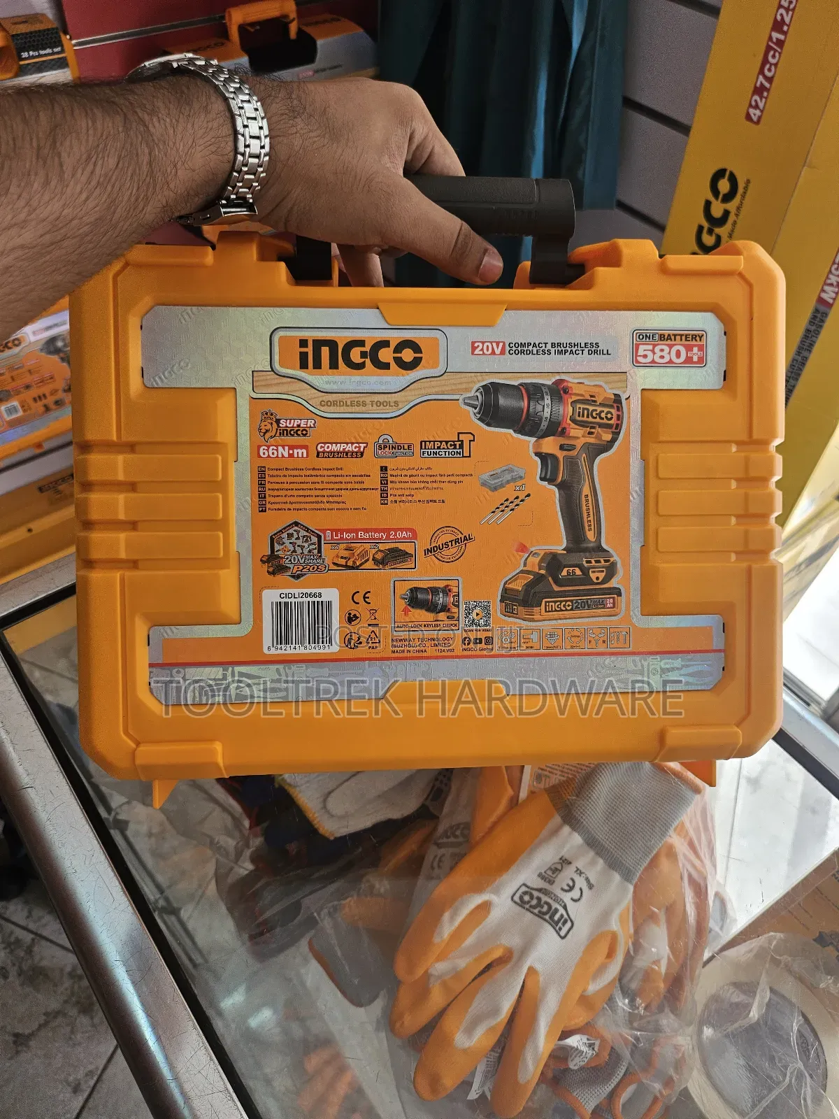 Ingco Brushless Cordless Impact Drill 66nm