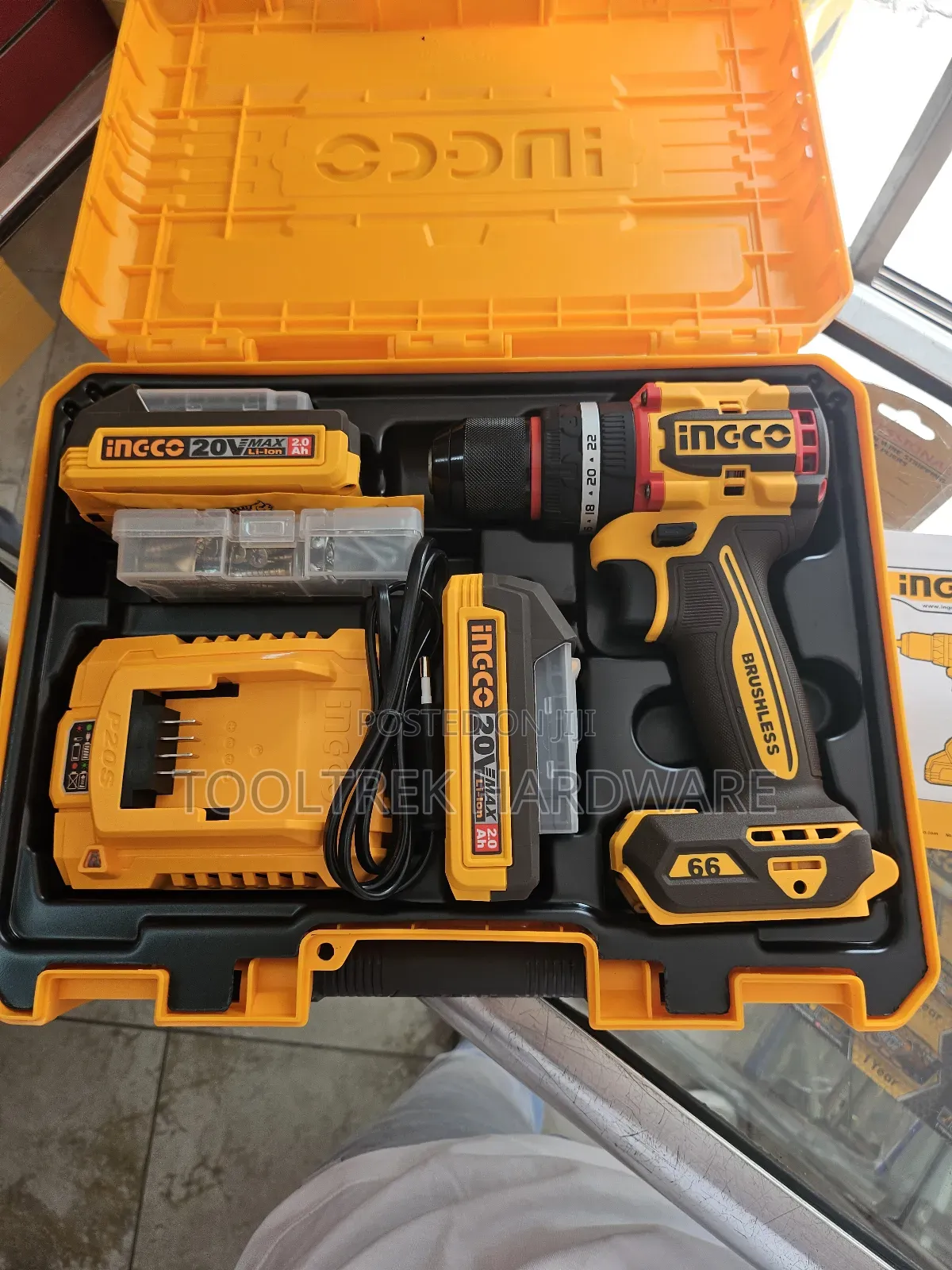 Ingco Brushless Cordless Impact Drill 66nm