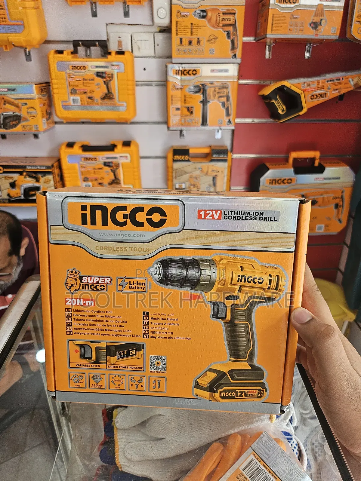 Ingco Cordless Drill 12v 20nm