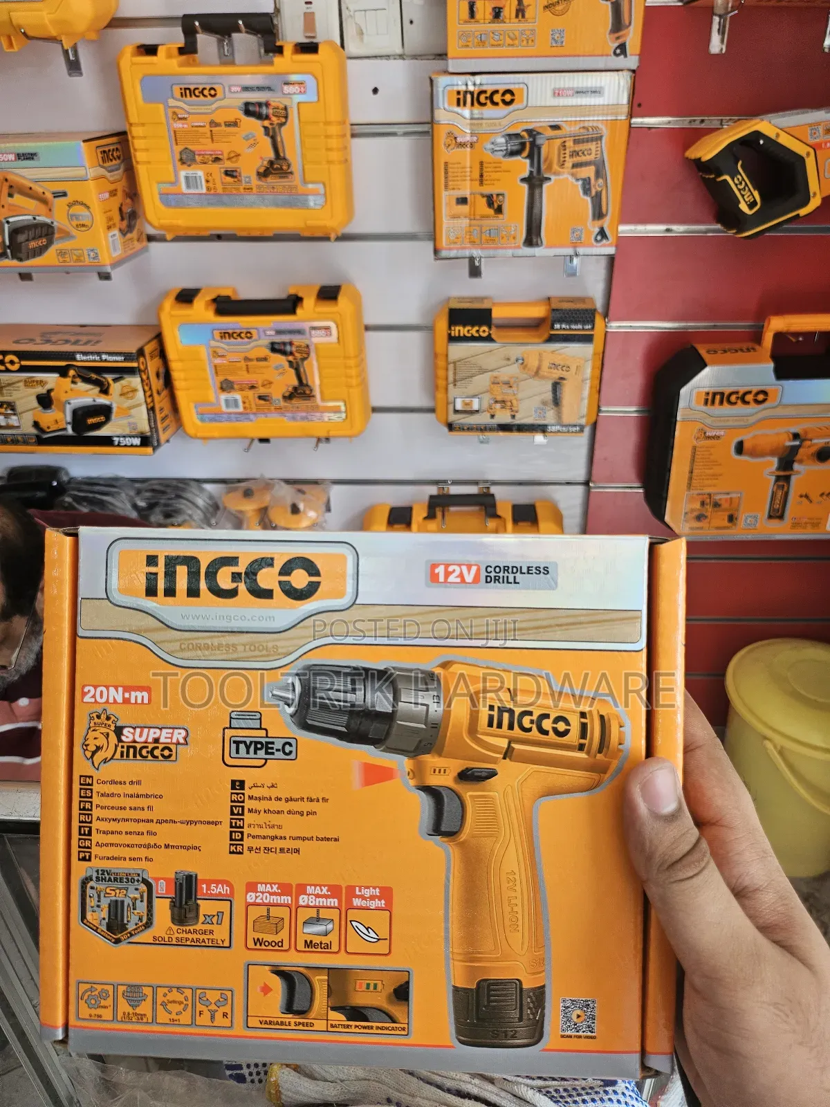 Ingco Cordless Drill 20v 20nm