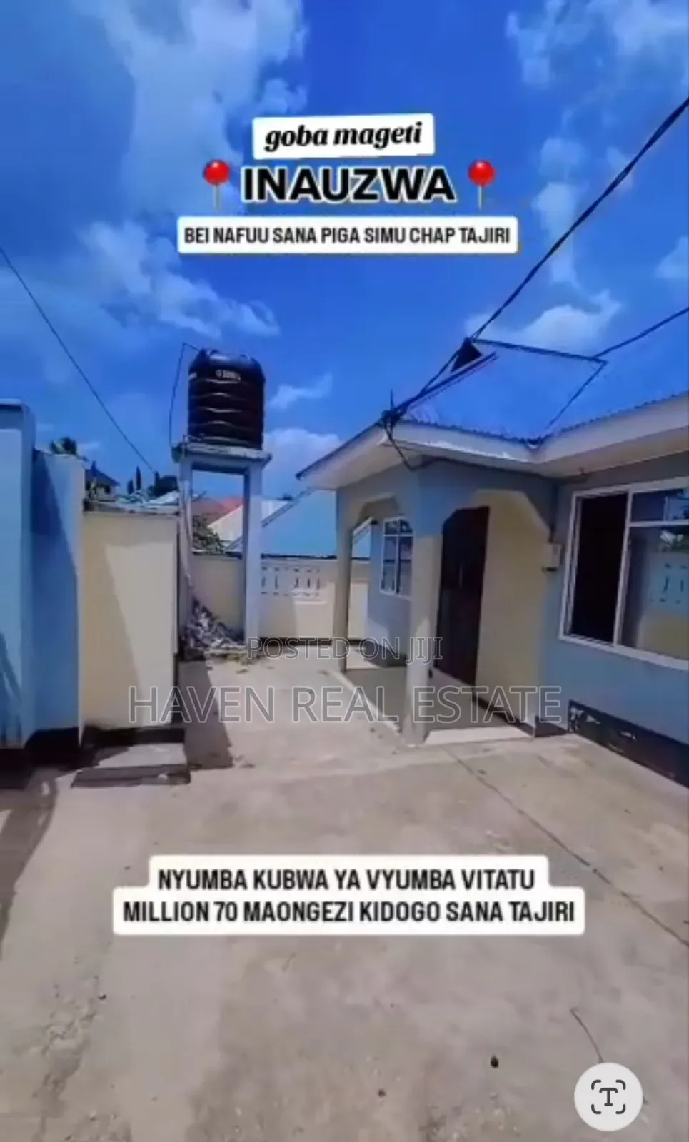 3bdrm House in Goba for sale