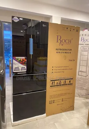 Roch Fridge 370 ( LTR 298) With Black Glass