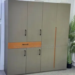 4 Doors Wardrobe Dark Grey Rangi