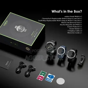 Oraimo Watch Pro X Amoled Ip68 With 2 Replaceable Watch Cases Straps