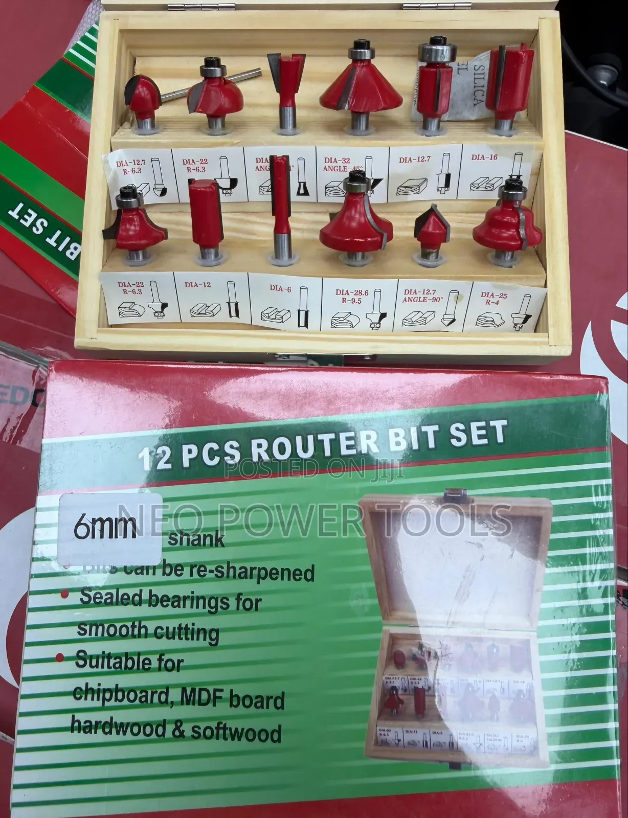 Router Bit ( Visu Vya Router) 12pc 6mm