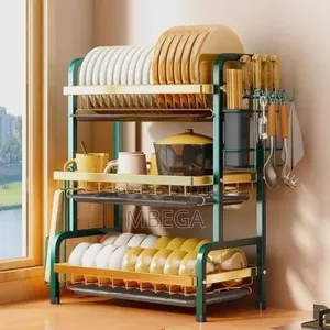 3-Tier Dish Drying Rack*
Color:Green Gold