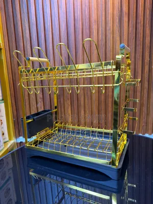 2-Tier Dish Drying Rack*
Color:Black-Gold Coated