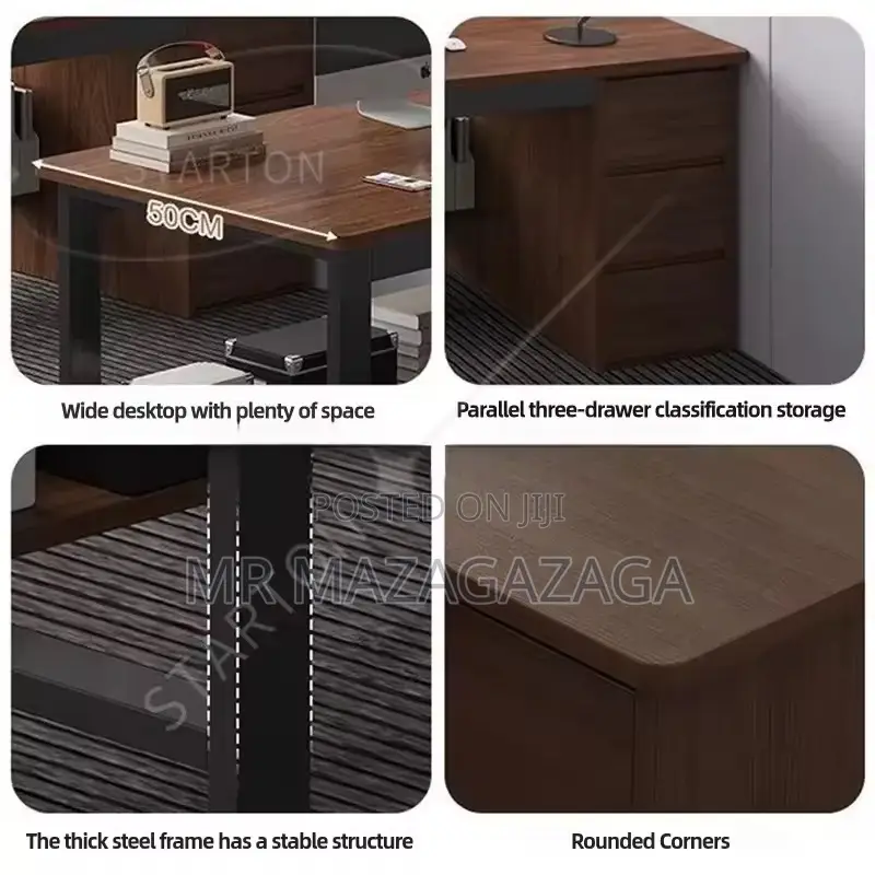 3-Drawer Computer Desk