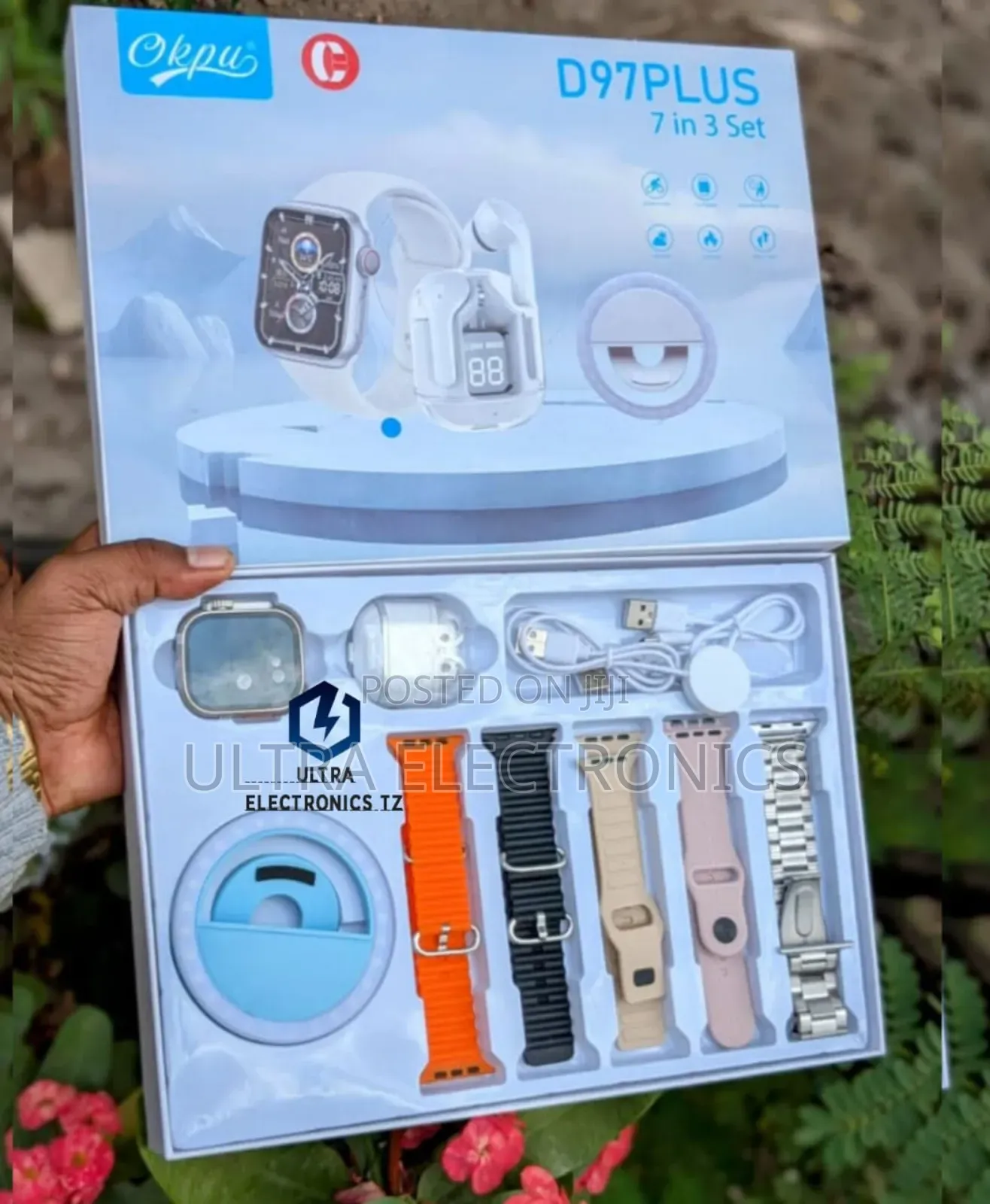 D97 Plus Smart Watch and Ring Light and Pods
Mikanda 5