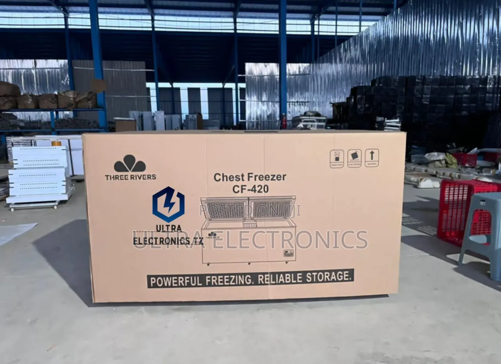 Three Rivers Chest Freezer Cf-420 Powerful Capacity 450l