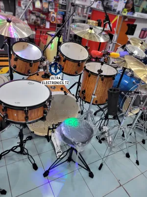 Original Mes Acoustic Drum Full Set 5 Piece Best Tones for Church Etc