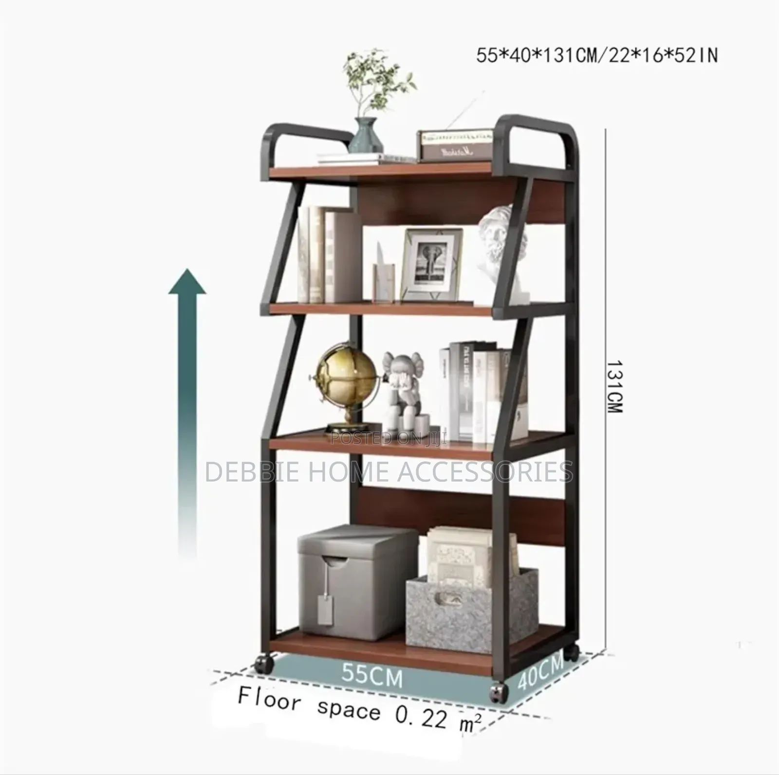 Multifunctional Stand 4-Tier Mobile Storage Rack