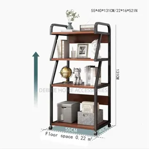 Multifunctional Stand 4-Tier Mobile Storage Rack