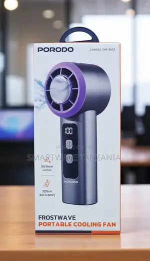 Porodo Frostwave Portable Cooling Fan With 3000mah Battery