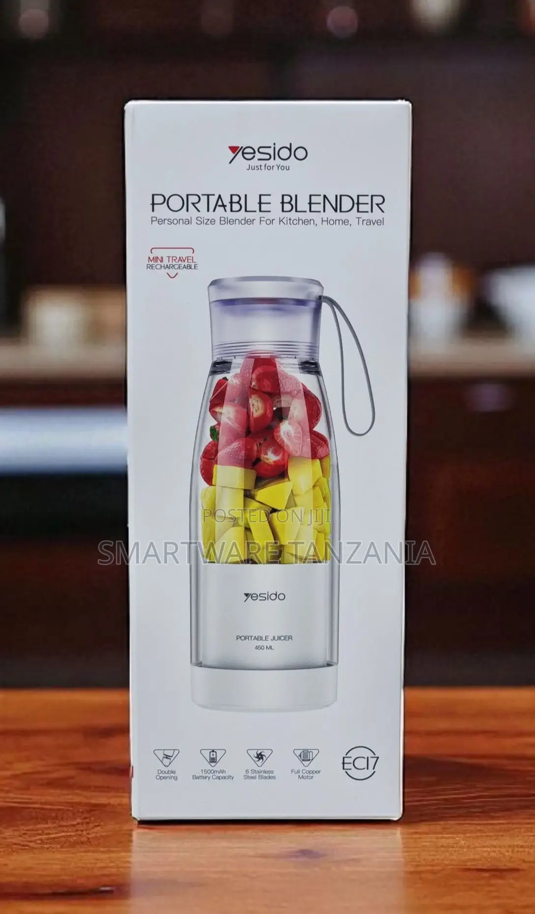 Yesido Ec17 Portable Blender 450ml Rechargeable Travel Juicer