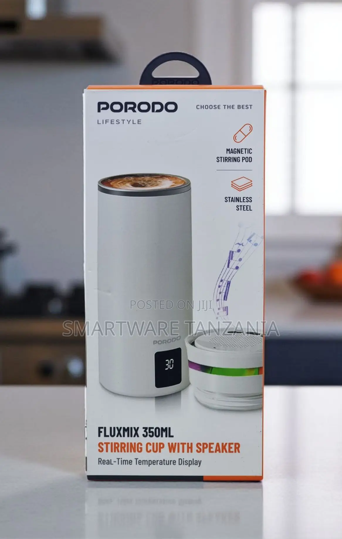 Porodo Fluxmix 350ml Stirring Cup With Bluetooth Speaker
