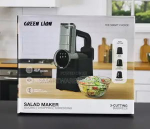 Green Lion Salad Maker 3-in-1 Slicer Chopper Shredder 420j2 Blades