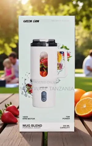 Green Lion Mug Blend Portable Juicer 500ml 70w 18000 Rpm Motor