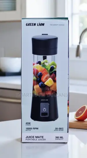 Green Lion Juice Mate Portable Juicer 380ml 45w Black 20-Sec Blend