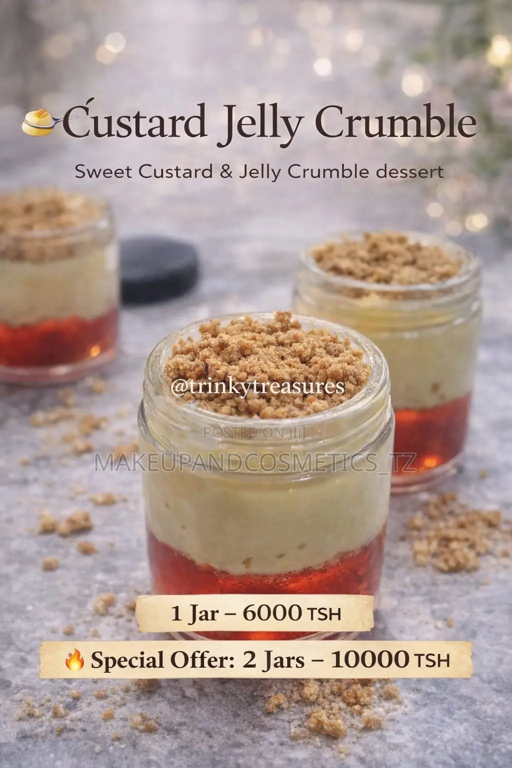 Custard Jelly Crumble