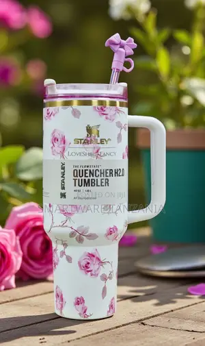 Stanley X Loveshackfancy Quencher H2.0 40oz Rose Garden Tumbler