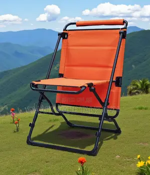 Outdoor Folding Beach Chair Lightweight Portable Camping Chair Orange