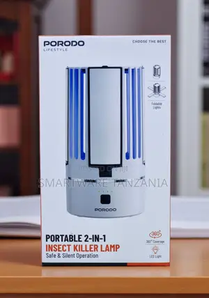 Porodo Portable 2-in-1 Insect Killer Lamp 360 Coverage Led Foldable