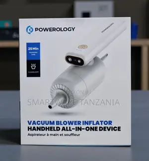 Powerology Vacuum Blower Inflator Handheld All-in-One 25 Min Flashligh