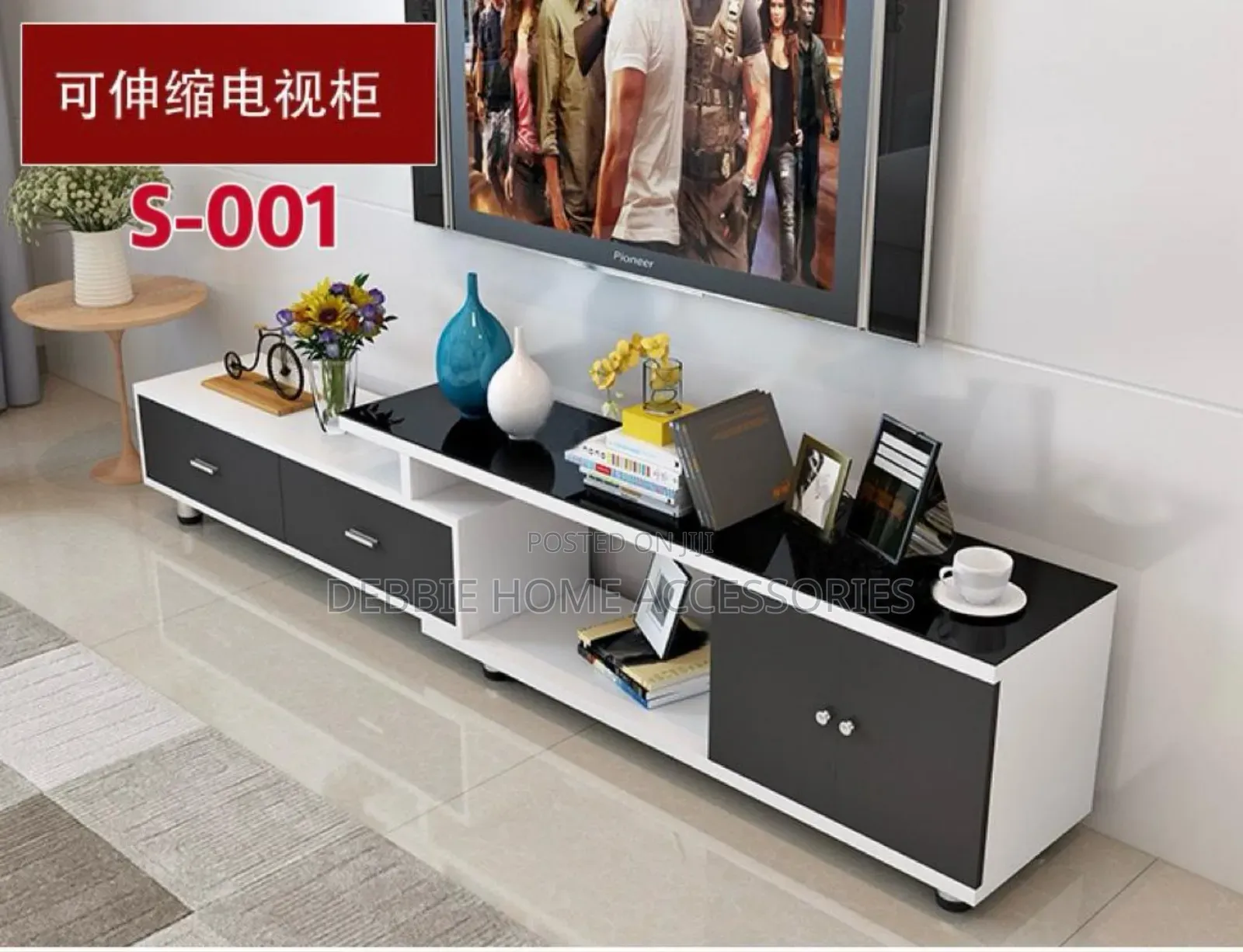 S-001 Model Is a Modern, Extendable Tv Stand