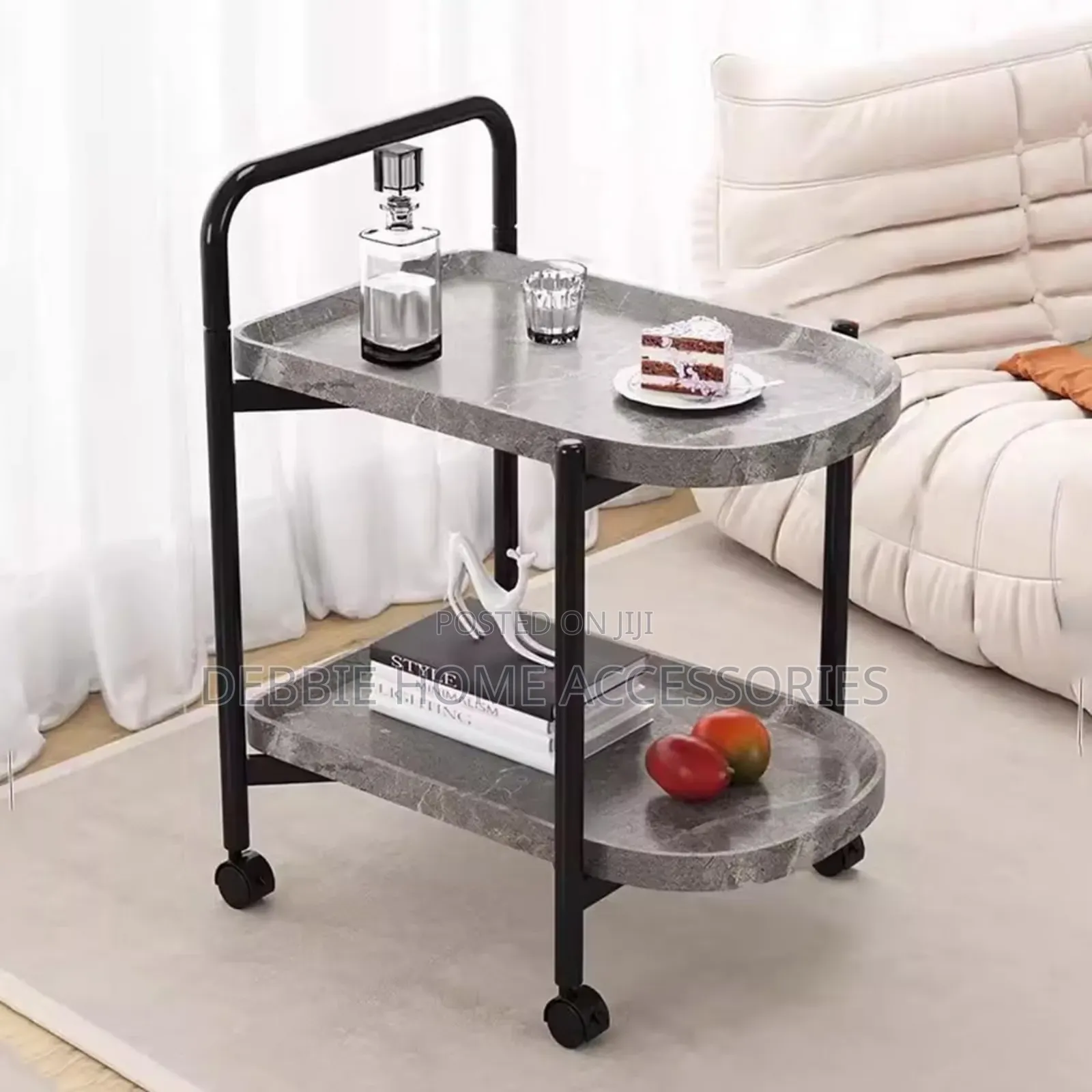 Modern 2- Tier Mobile Storage Trolley