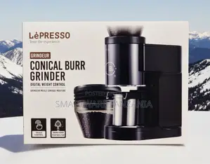 Lepresso Grindeur Conical Burr Grinder Digital Weight Control