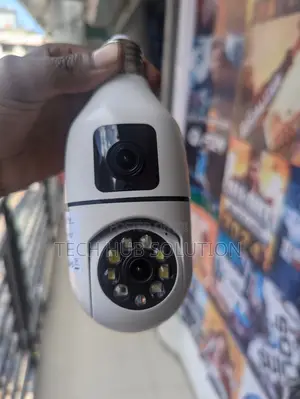 Dual Lens Bulb Security Camera