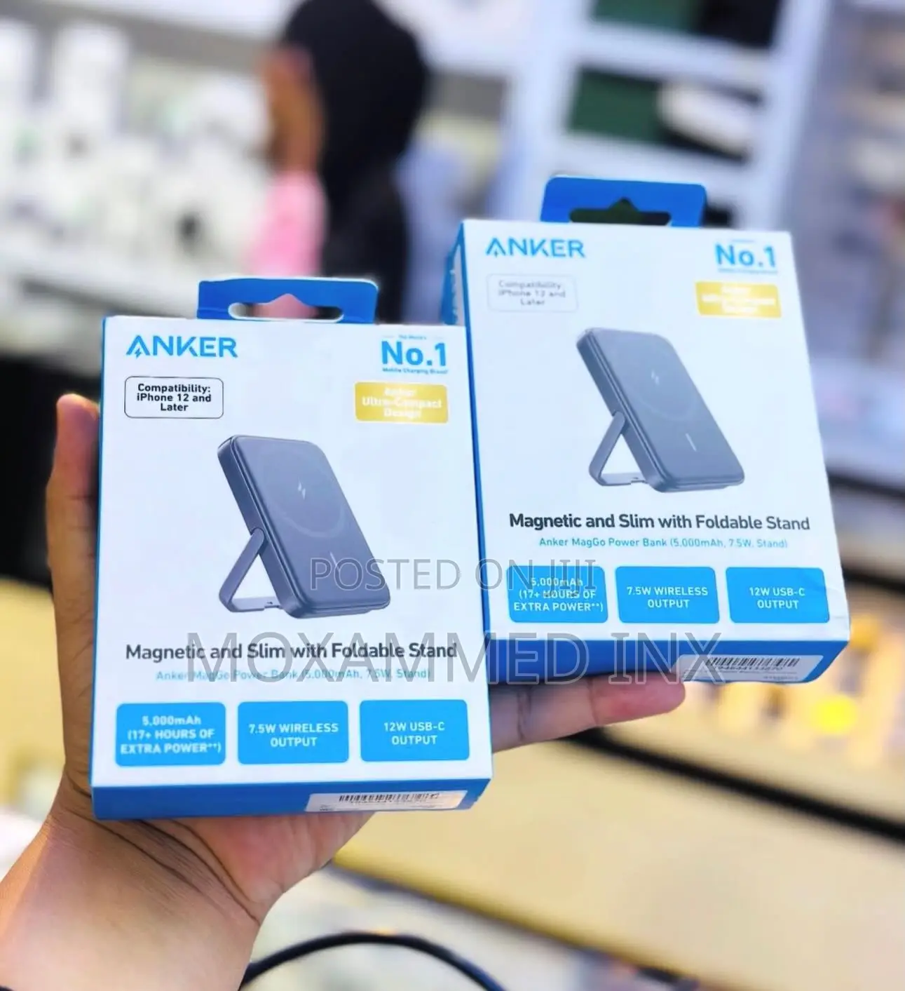 Anker Maggo Power Bank Magnetic and Slim, Foldable Stand