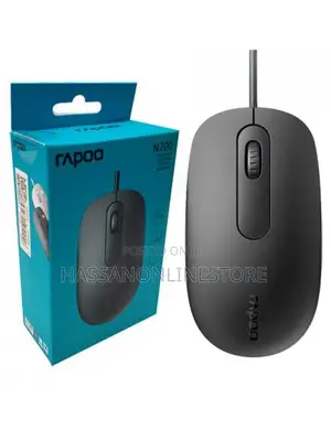 Rapoo N200 Wired Optical Mouse – Black