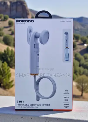 Porodo 2 in 1 Portable Bidet and Shower Ipx6 100min Detachable