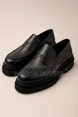 Loro Piana Brand Men's Leather Shoes Completely Royal