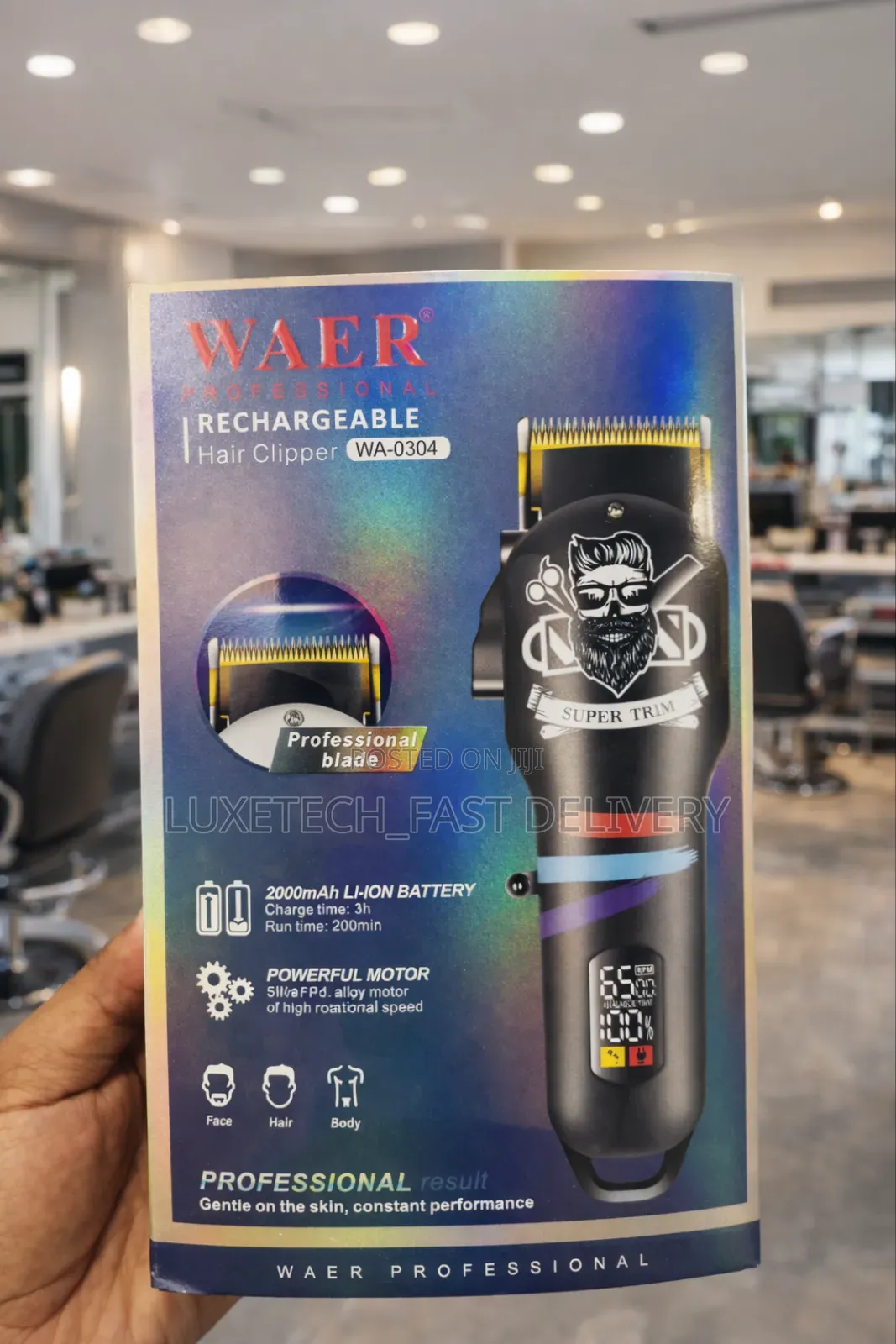 Waer Professional Rechargeable Hair Clipper (Model Wa-0304)