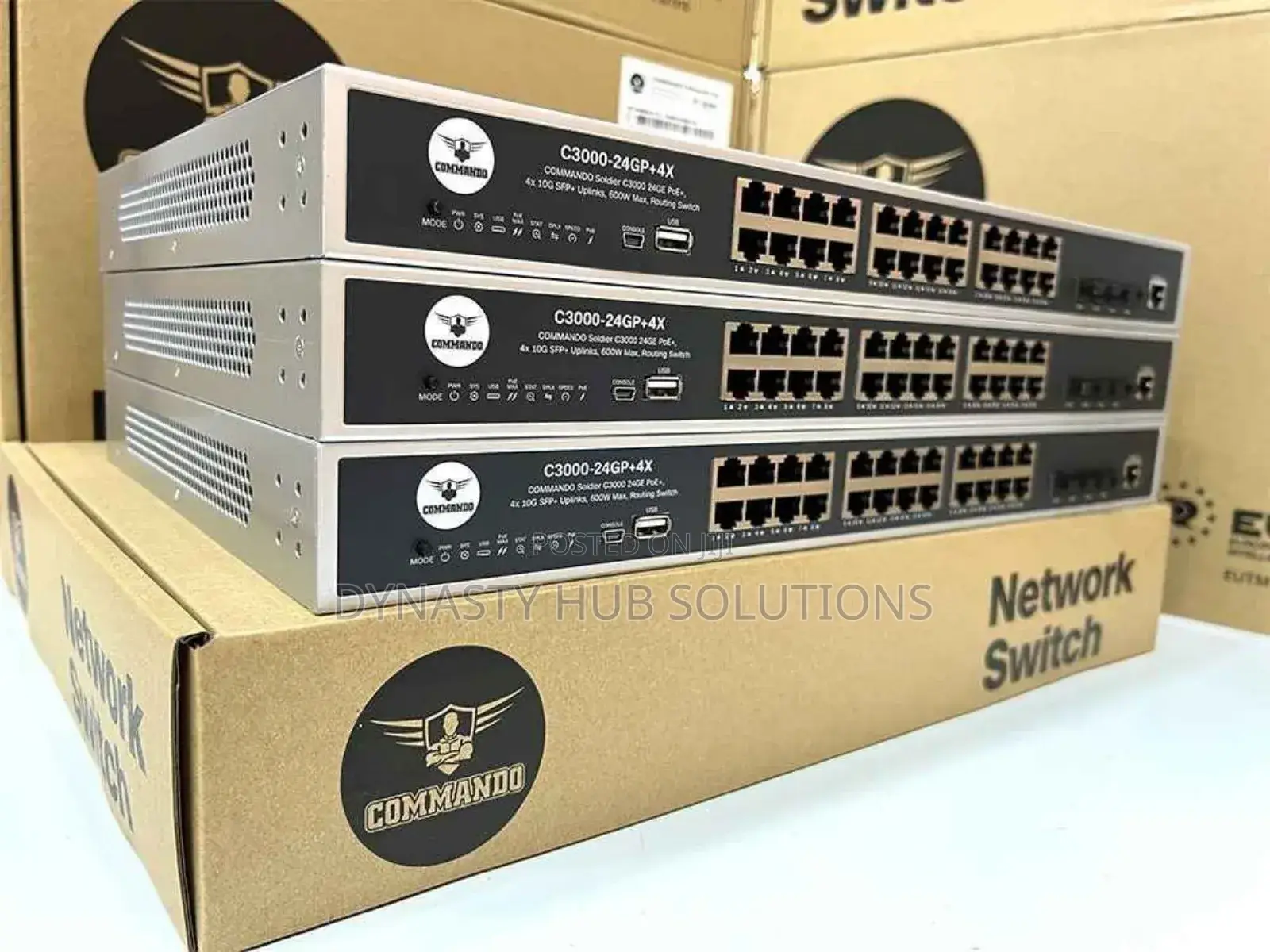C3000-24gp-4x Commando Soldier 24 Gigabit Poe+ Manageable Switch