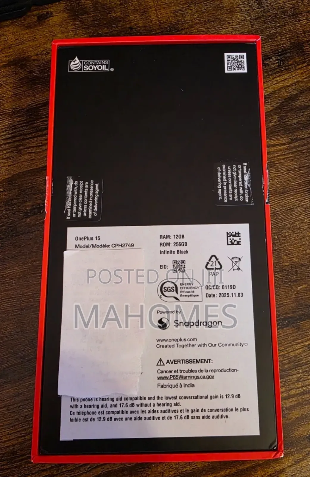 New OnePlus 15 256 GB
