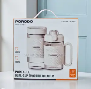 Porodo Portable Dual Cup Smoothie Blender 20 Blade 600ml 800ml