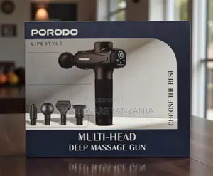 Porodo Multi Head Deep Massage Gun 4 Interchangeable Heads Led