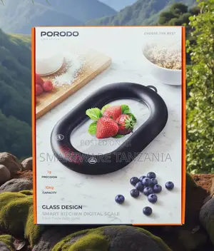 Porodo Glass Design Smart Kitchen Digital Scale 10kg 1g App Sync