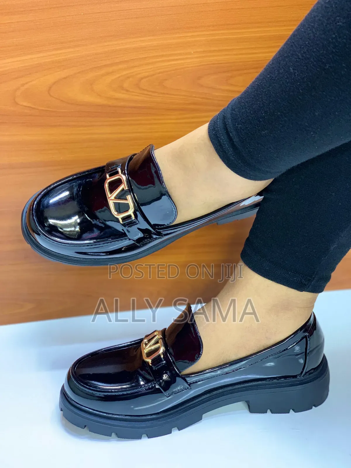 Women's Shoes Black Material Leather More Brand