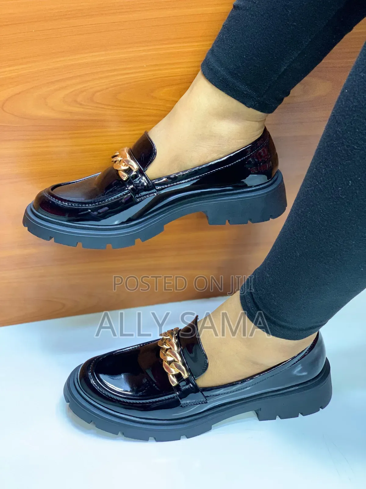 Women's Shoes Black Material Leather More Brand