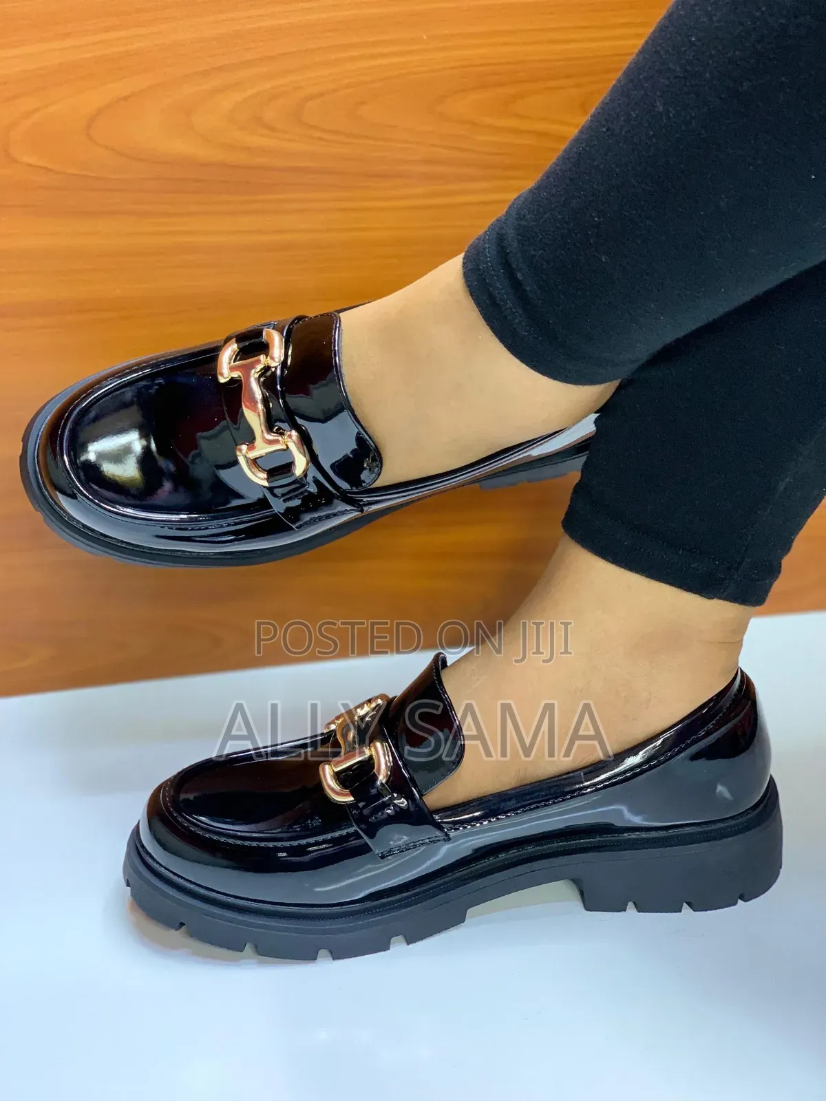 Women's Shoes Black Material Leather More Brand