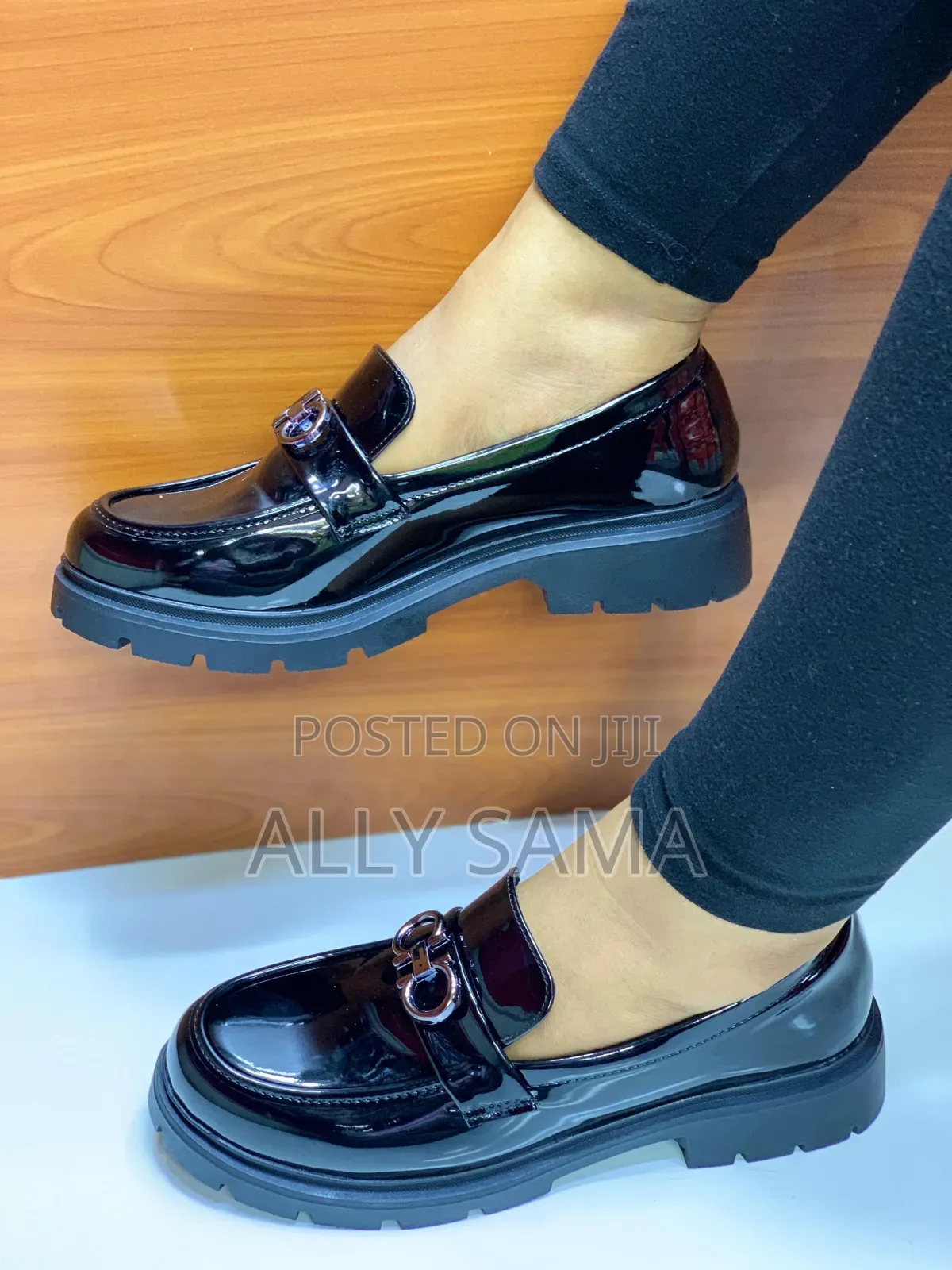 Women's Shoes Black Material Leather More Brand