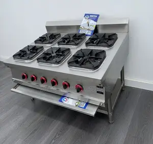 Commercial High Pressure Gas Stove 6 Burner