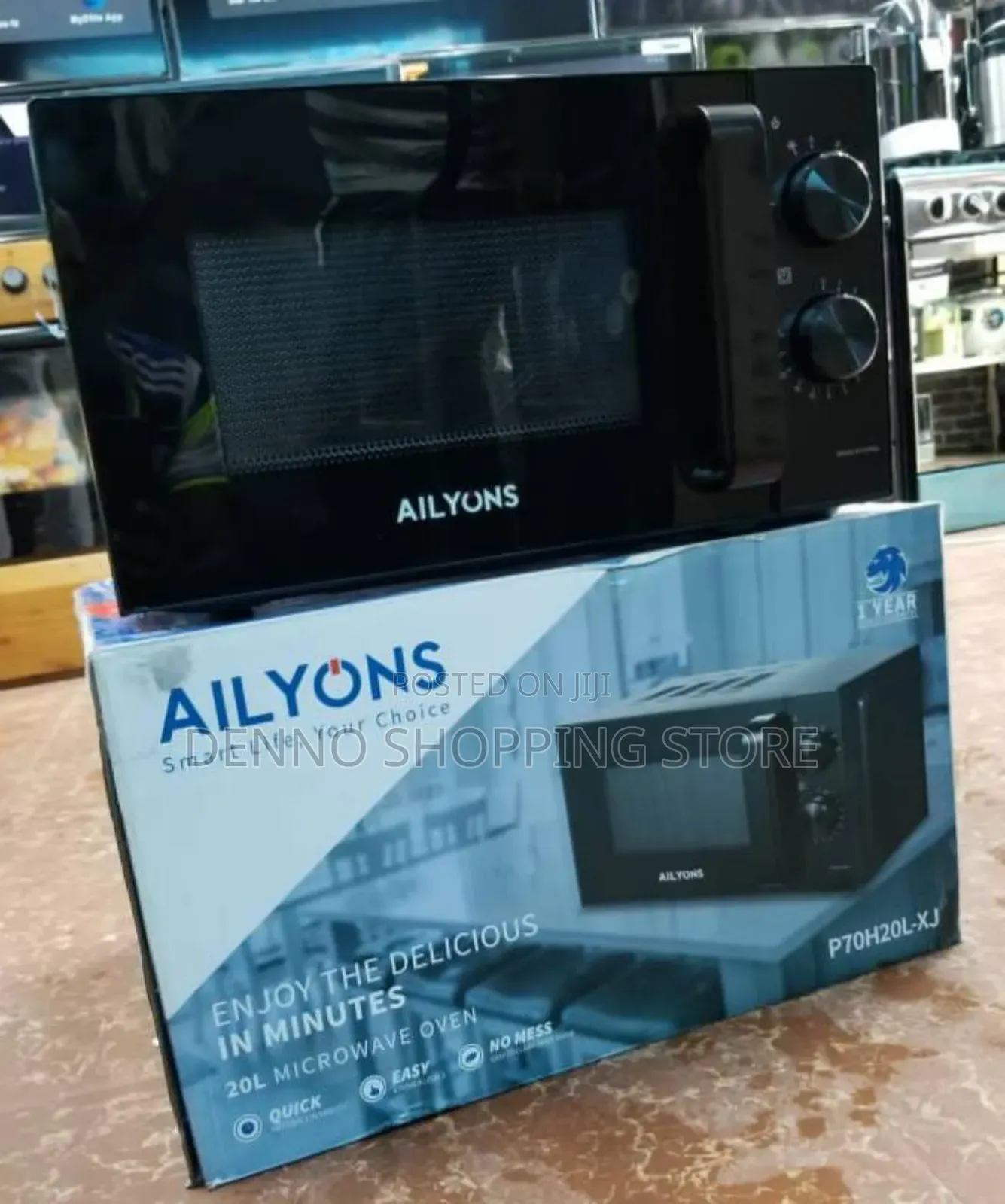 Ailyons 20l Microwave Oven Black