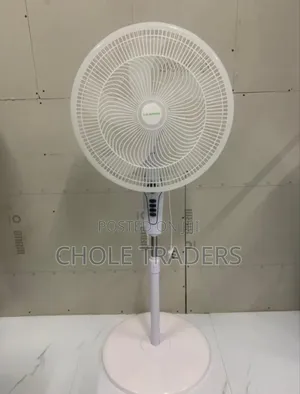 18" White Colour Solar Max Stand Fan