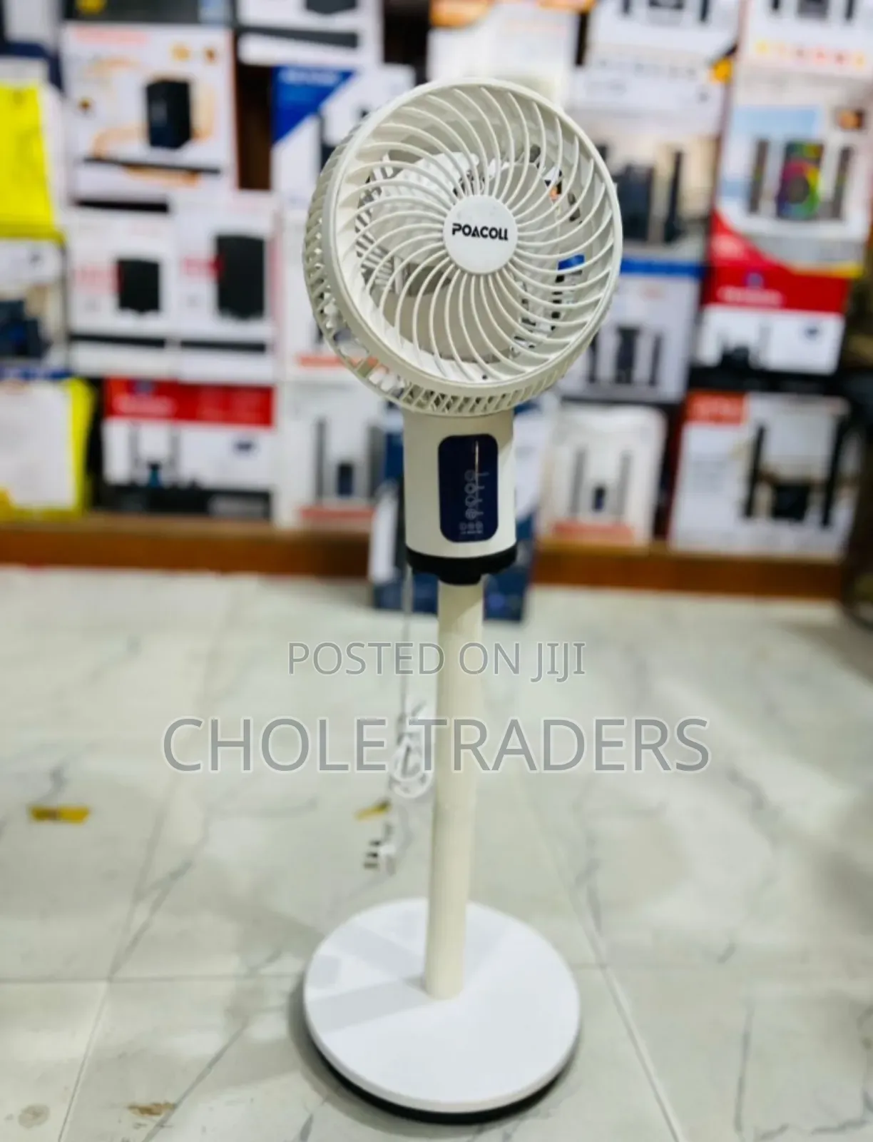 Small Poacoll Stand Fan With Touch Screen